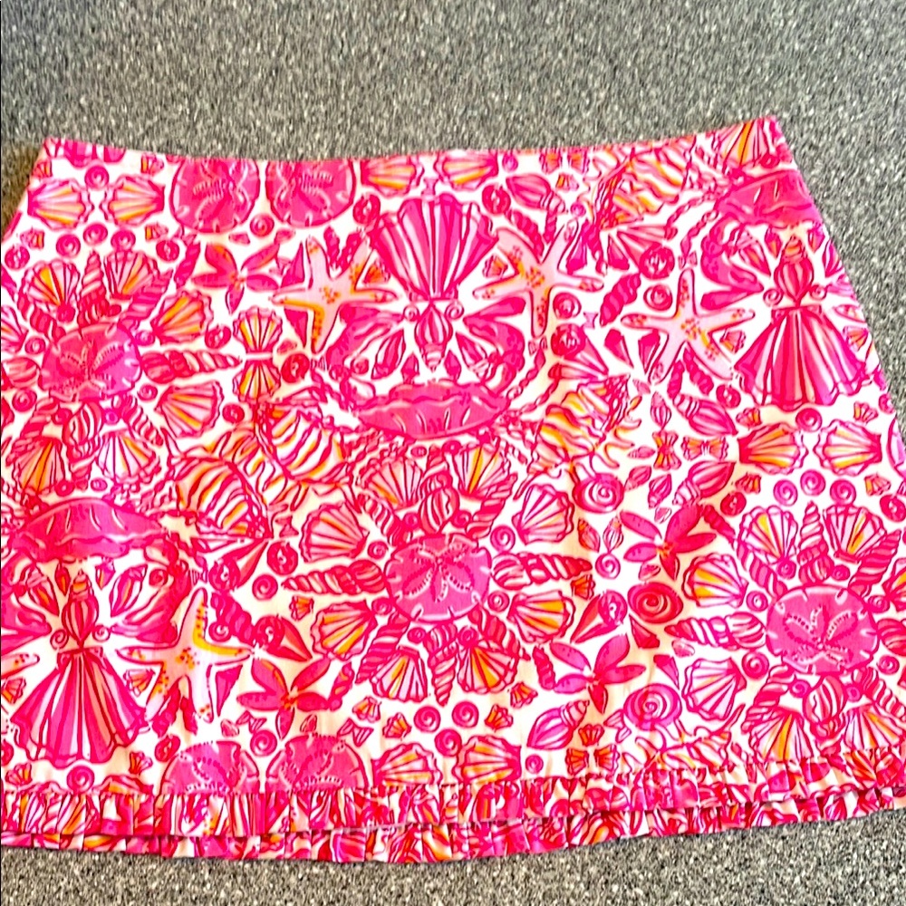 Vibrant Pink Patterned Lilly Pulitzer Callie Skirt